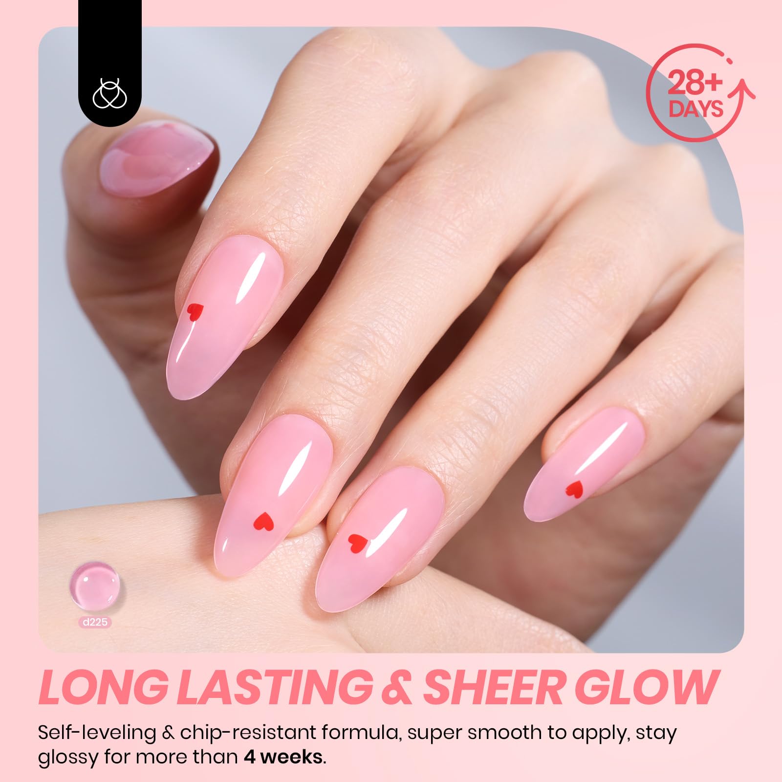 Beetles Jelly Gel: curado en UV para un brillo duradero.
