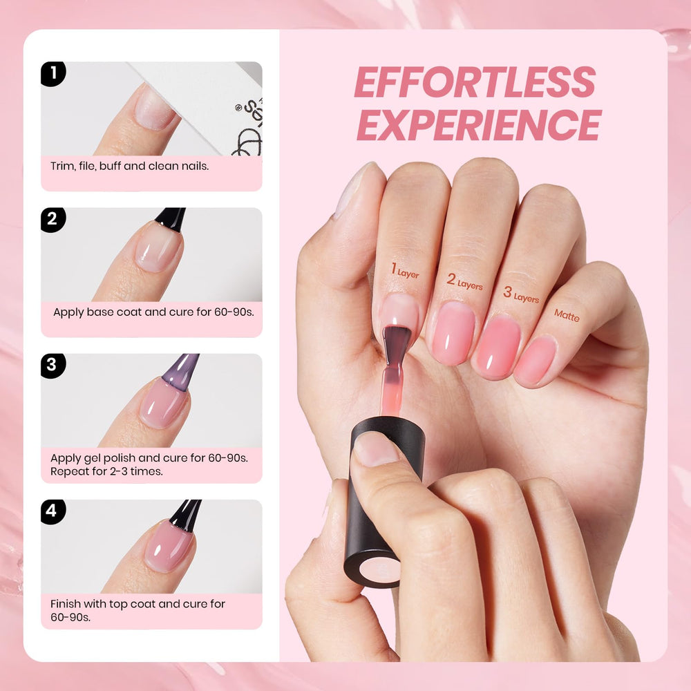 Beetles Jelly Gel Esmalte para uñas, curado con lámpara UV para manicura duradera.
