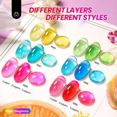 Close-up of Beetles bottles showing vibrant neon shades and glossy finish.