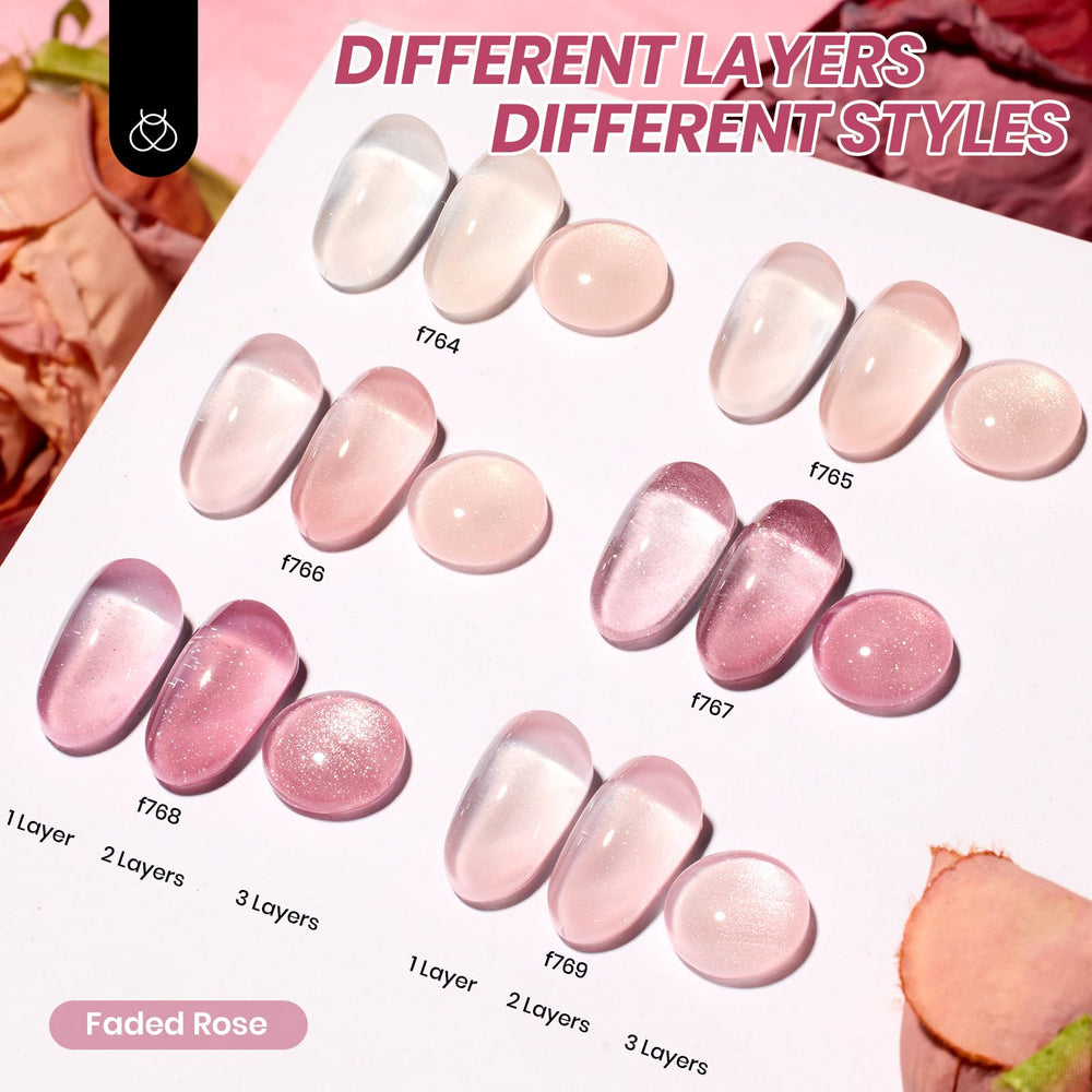 Beetles Jelly Gel Set, paleta de colores para estilos nude rosa y morado