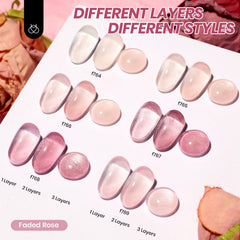 Beetles Jelly Gel Set, paleta de colores para estilos nude rosa y morado