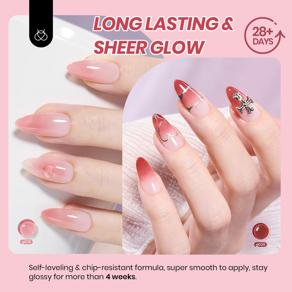 Beetles Jelly Gel Set Rojo Intenso: color vibrante para looks audaces