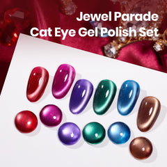 Beetles Jewel Parade ojo de gato marrón, esmalte gel con brillo caprichoso y magneto.
