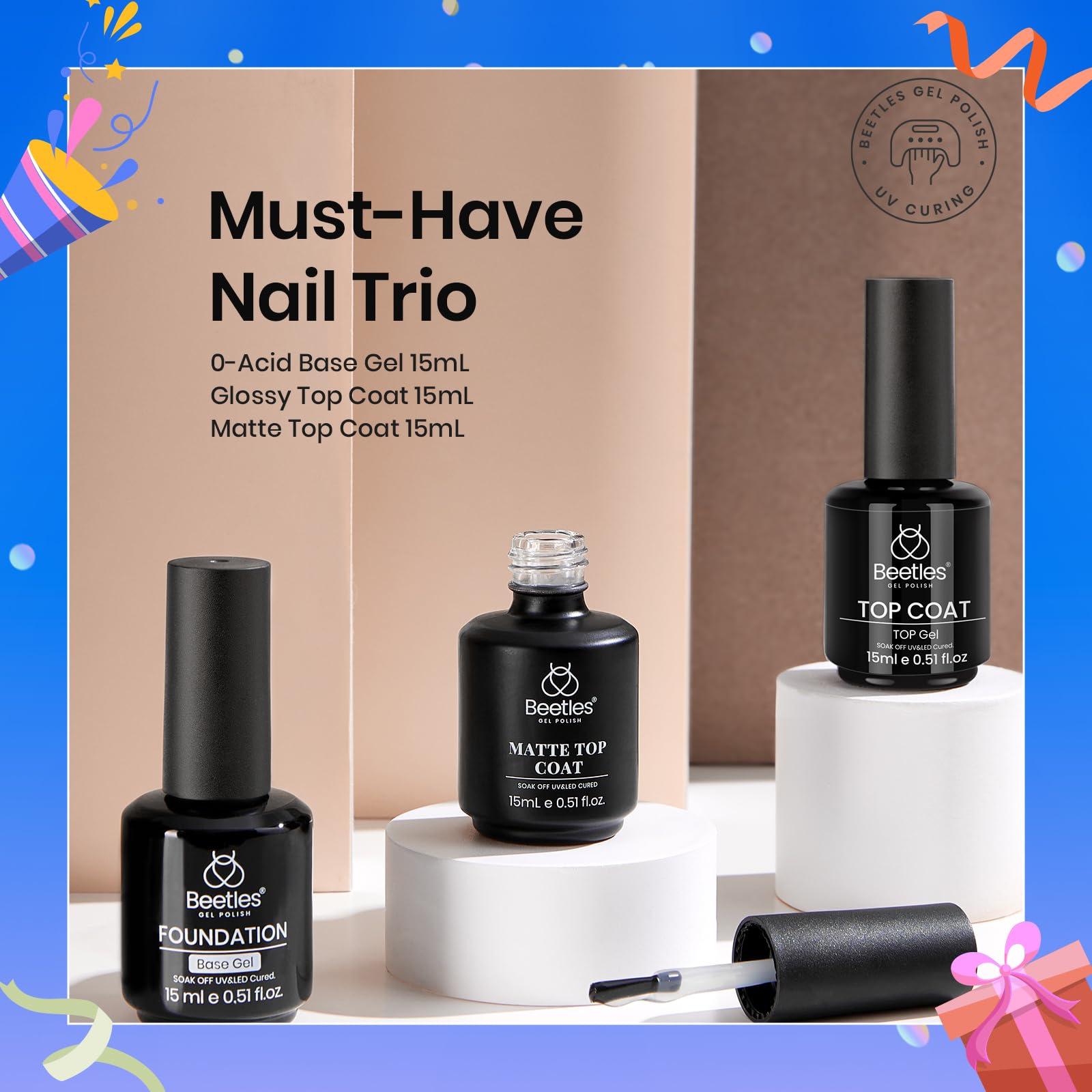 Beetles kit regalo para uñas, perfecto para mujeres.
