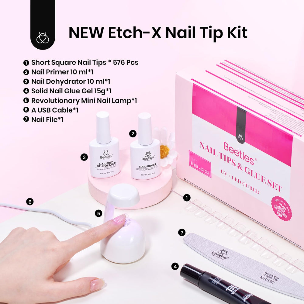 Beetles Gel Nail Kit: tapas resistentes para uso prolongado.