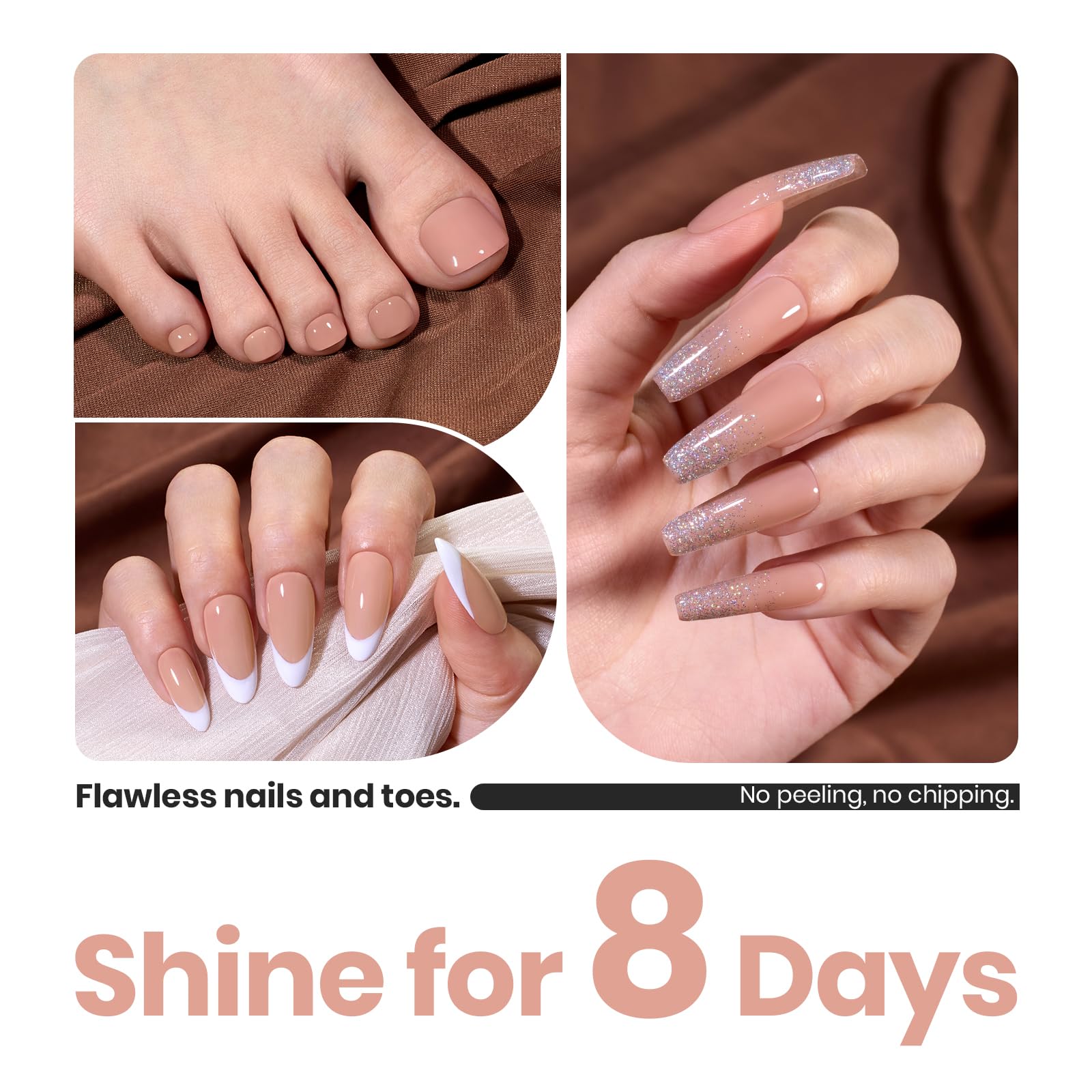 Beetles Gel Polish Nude: duración de hasta 8 días en uñas