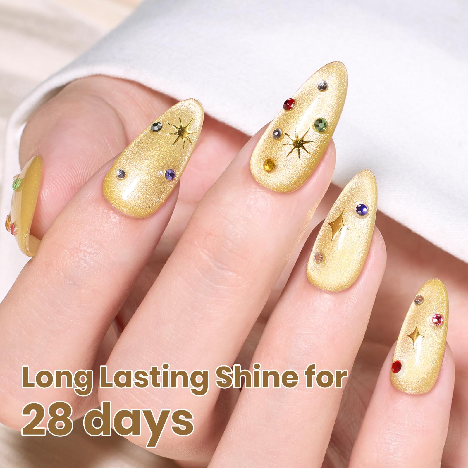 Beetles Lemon Veil Magnet application process for cat eye effect