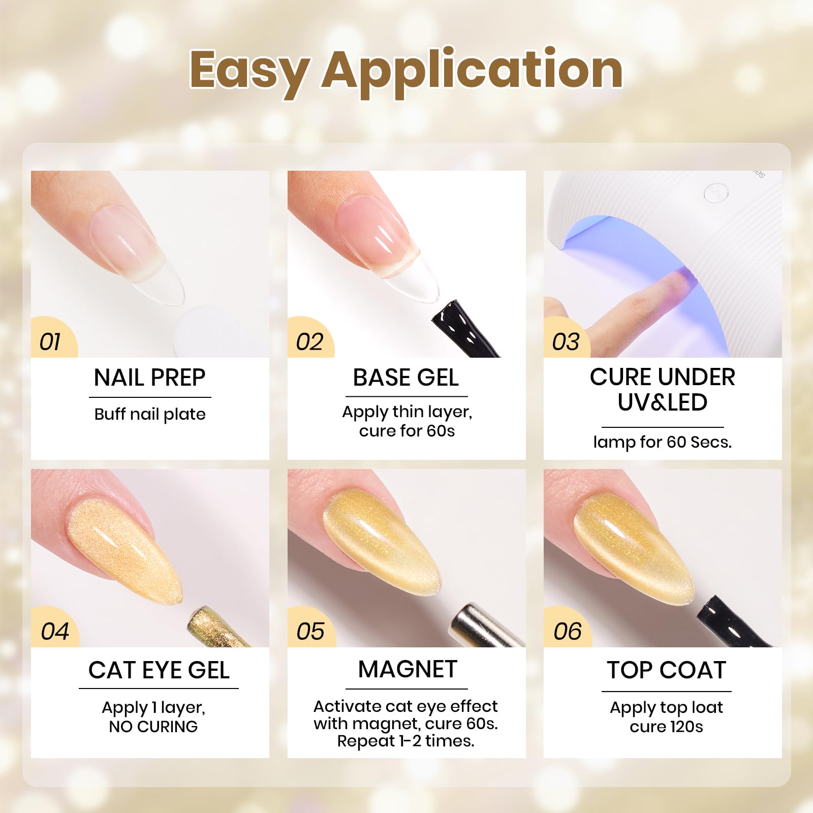 Beetles Lemon Veil UV/LED curing process for gel polish