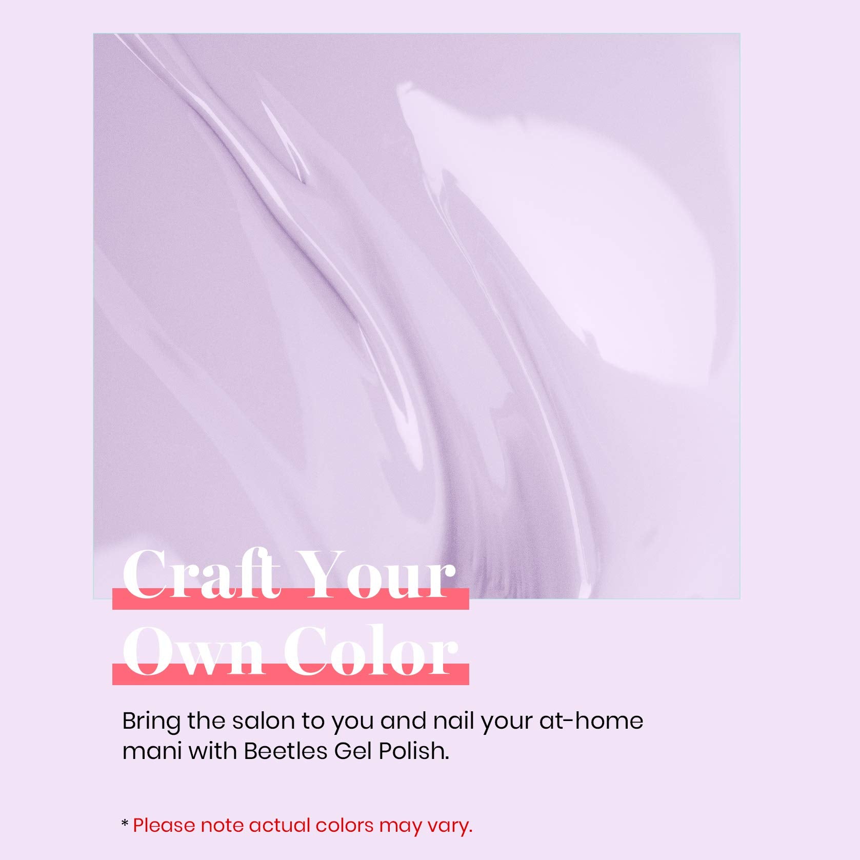 Beetles Light Purple Gel Polish spring color ideal for DIY nail art at home