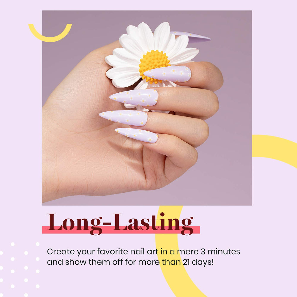 Beetles Light Purple Gel Polish UV/LED cure shot demonstrates quick 90–120 second setting