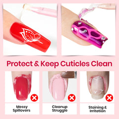 Beetles Liquid Latex nail-application-stick for precise edge protection.