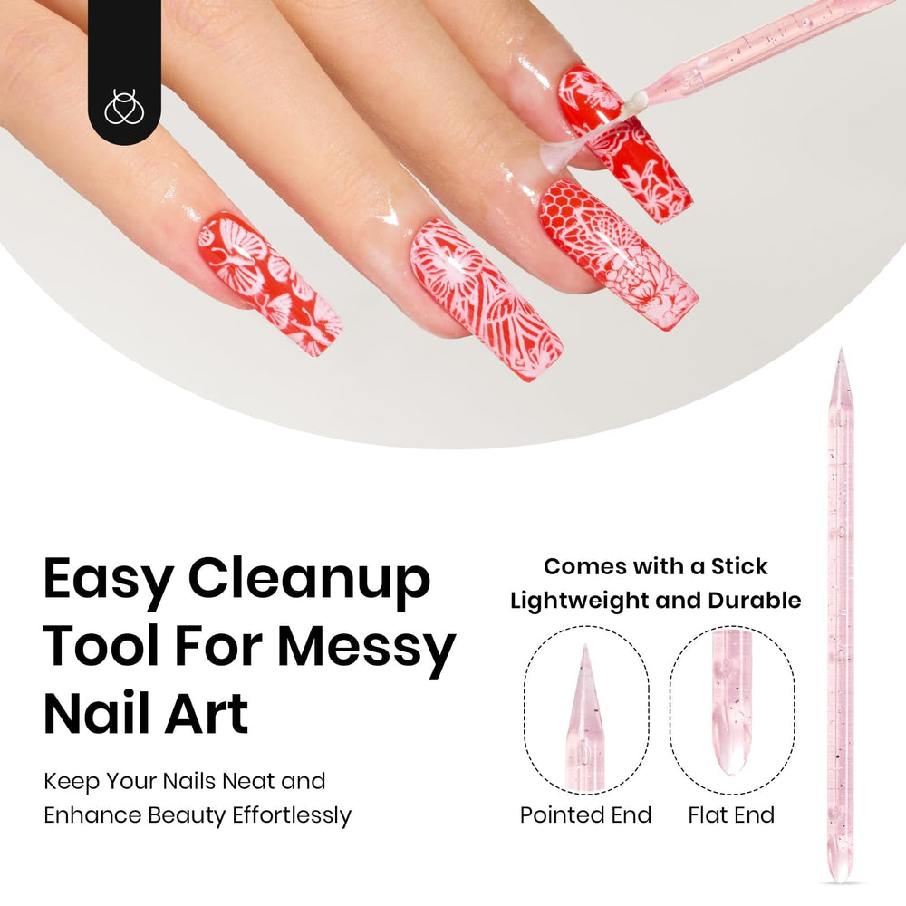 Beetles liquid latex nail stick helps apply clean lines and mask areas for polish-free edges.