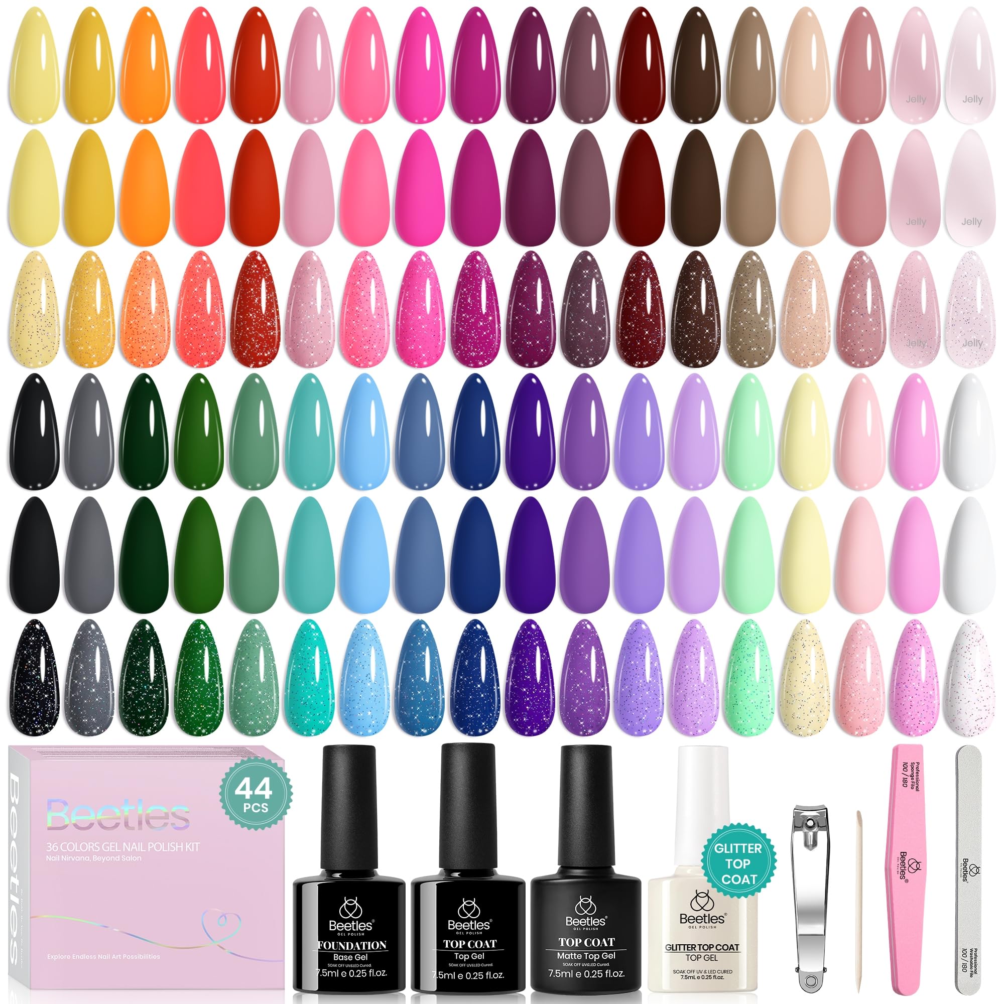 Beetles gel polish lasting up to 28 days with proper application.