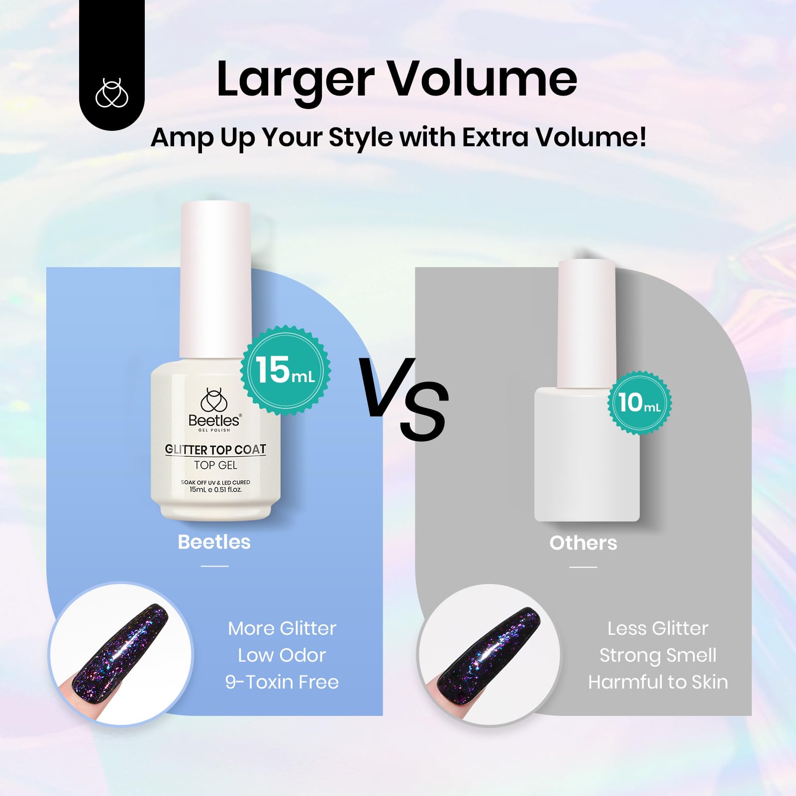 Beetles Low-odor top coat for at-home nail art