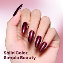 Beetles Burgundy Glitter Gel curado con LED para acabado uniforme