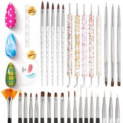 Beetles Nail Art Brushes Set with Palette Holder for easy starter manicures