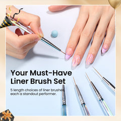 Beetles Nail Art Pens Brushes 11mm mid-length for elegant patterns.