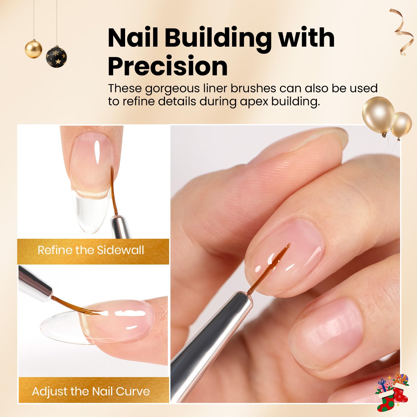 Beetles Nail Art Pens Brushes flexible bristles for smooth lines.