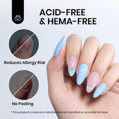 Beetles nail-extension-application-step showing tip attachment for easy DIY extensions.
