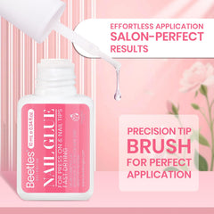 Beetles nail glue brush for controlled application and less overflow