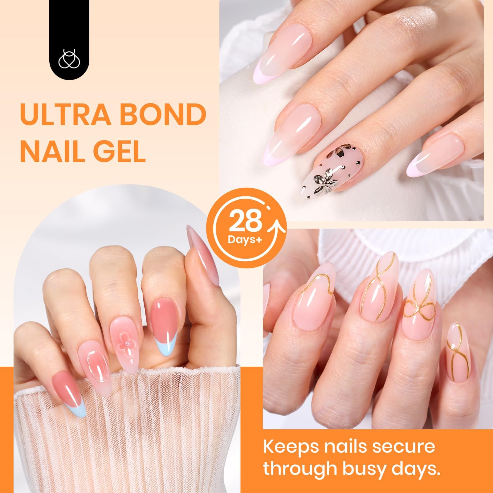 Beetles Nail Glue Gel 3in1 for tips, rhinestones, and 3D nail art