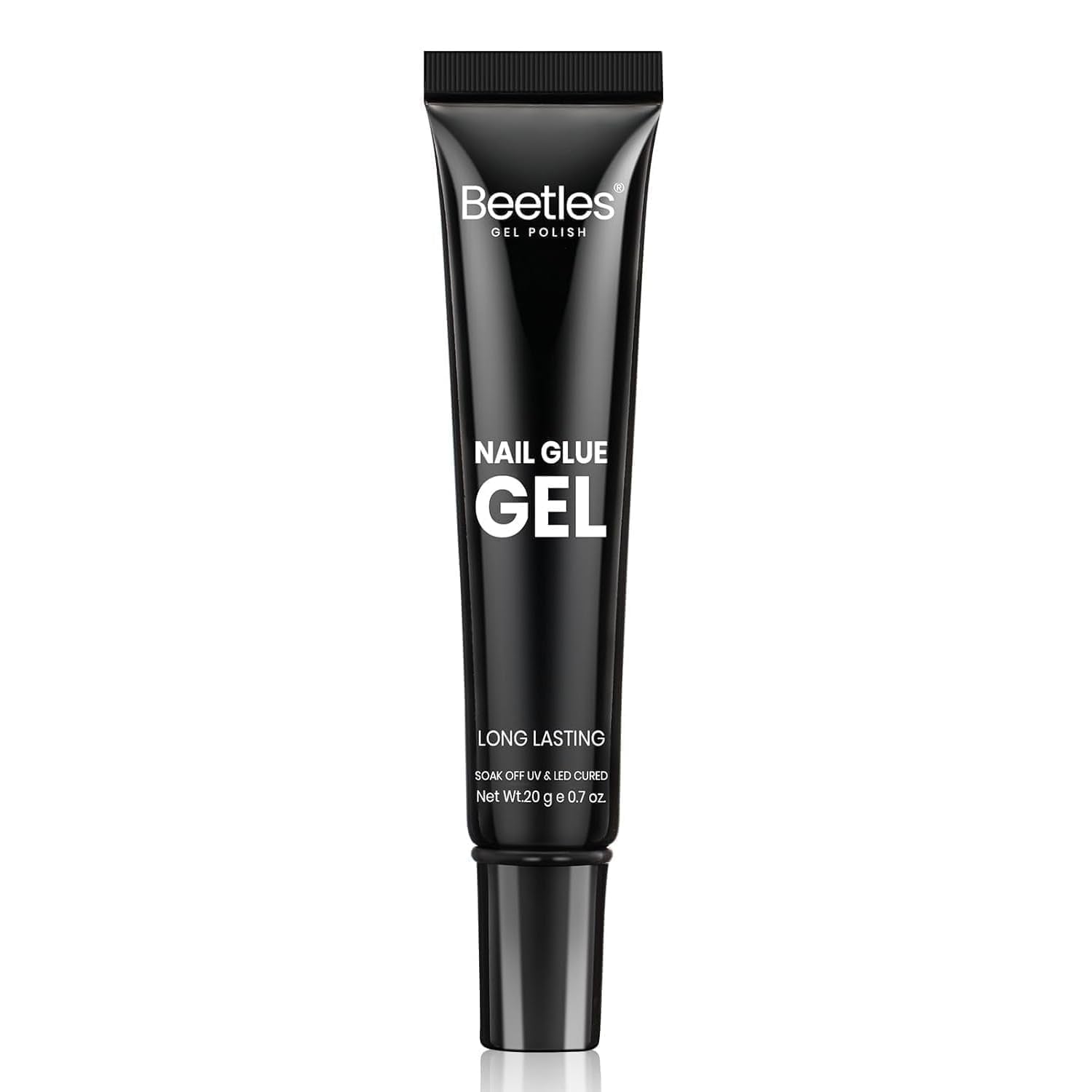 Beetles Nail Glue Gel with precision tip for clean, controlled nail tip adhesion