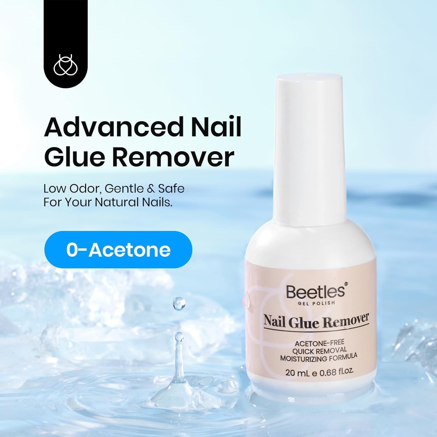 Beetles Nail Glue Remover apto para principiantes facilita retirada rápida.