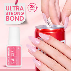 Beetles glue provides a strong hold for long‑wear nails