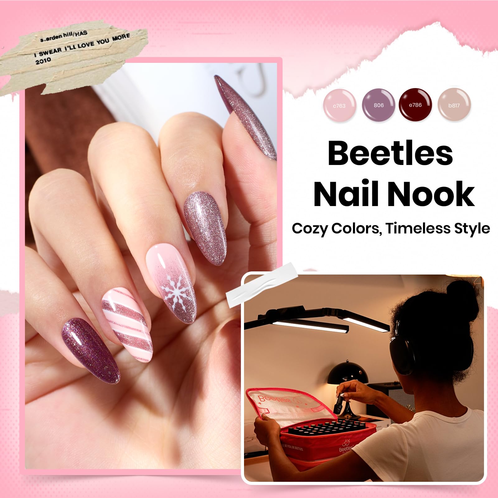 Beetles Nail Nook cat eye polish creates depth with shifting metallic flecks.