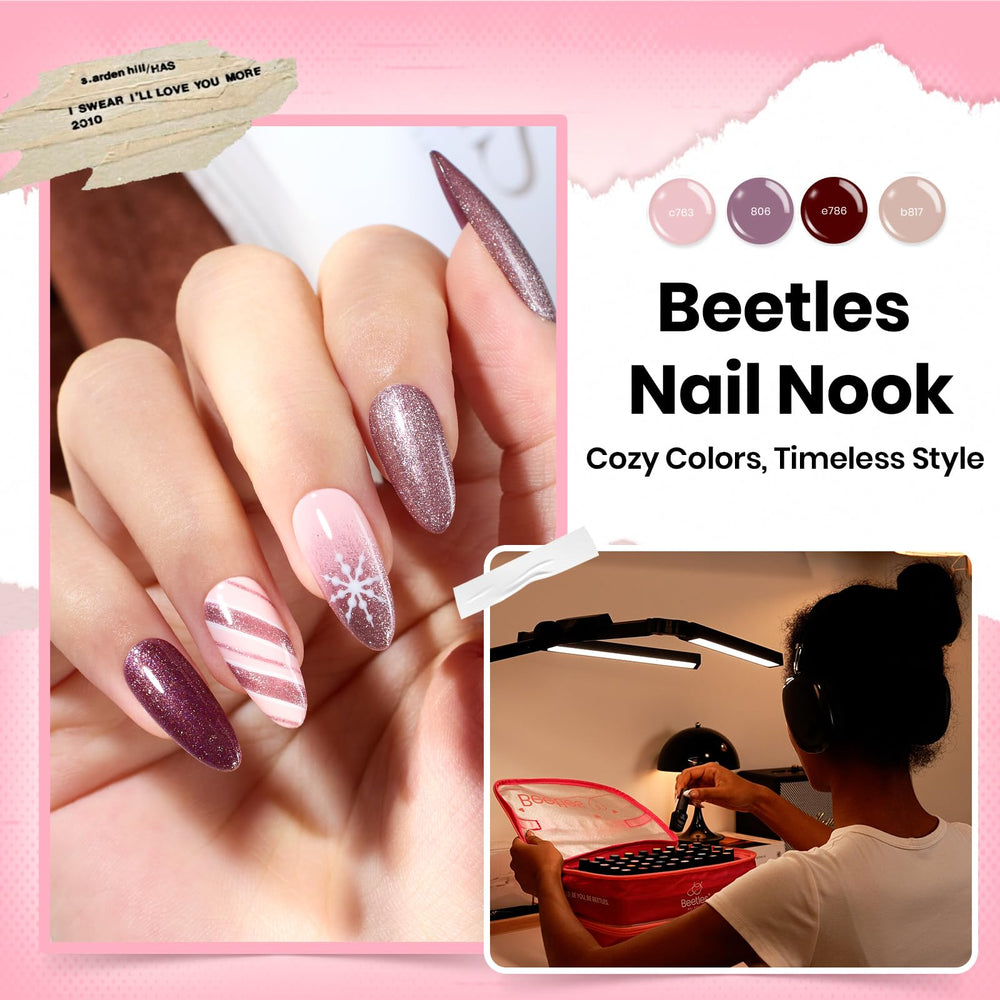 Beetles Nail Nook cat eye polish creates depth with shifting metallic flecks.