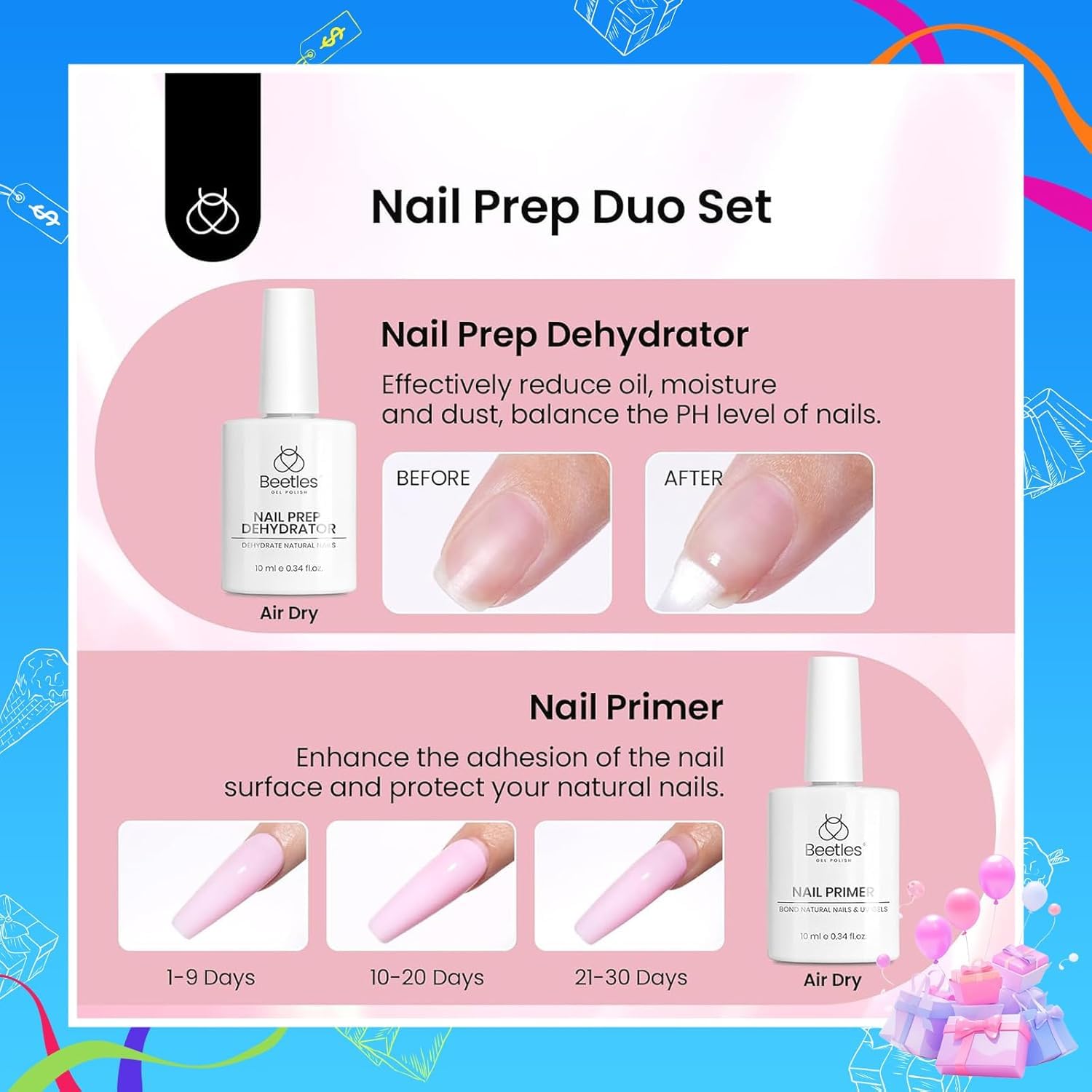 Beetles nail primer 10ml ready to improve adhesion