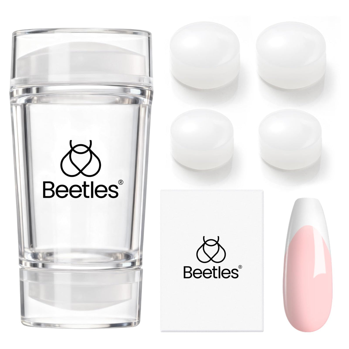 Beetles clear stamper for precise French tip designs