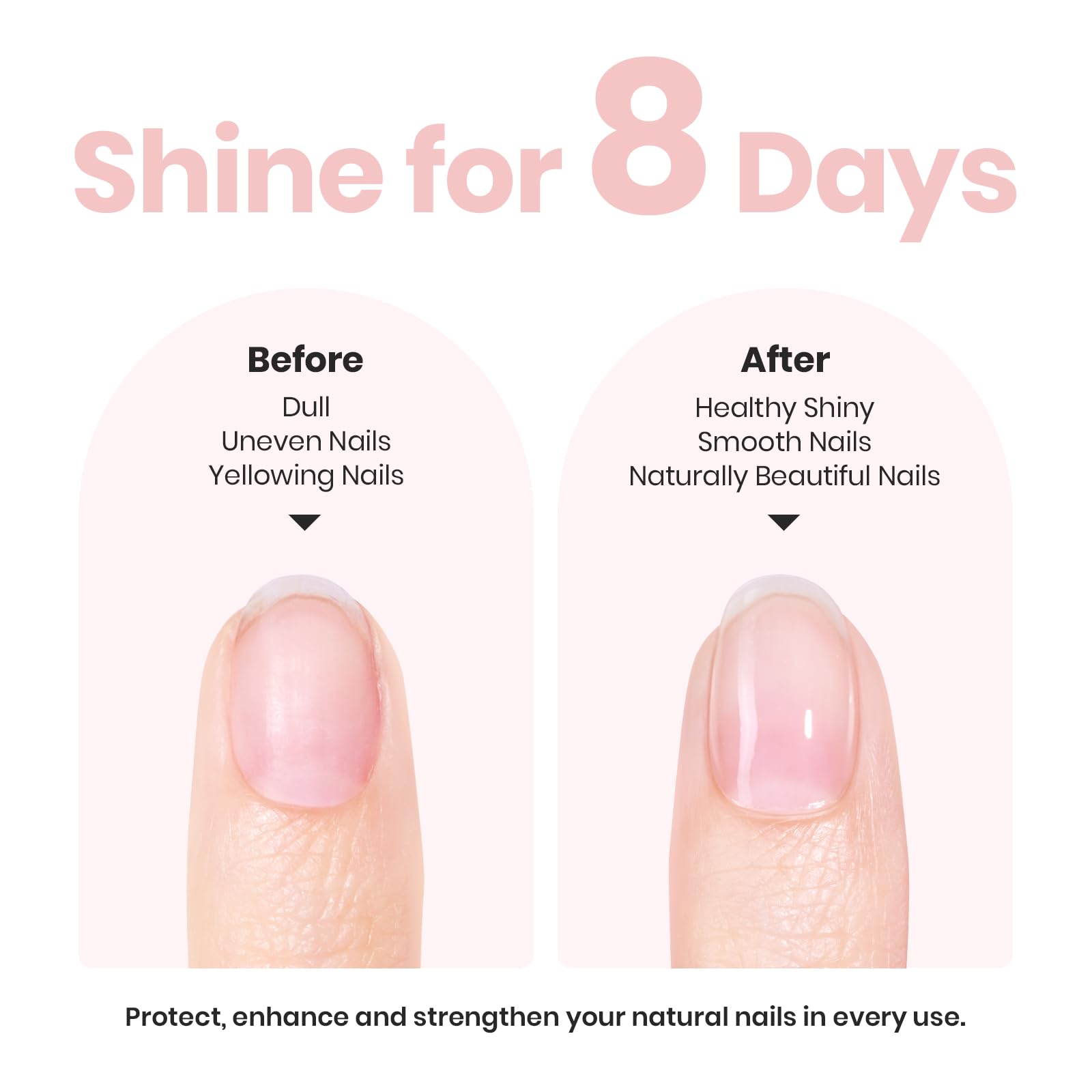 Beetles Nail Strengthener: caja de empaque, diseño para el cuidado de uñas diario.