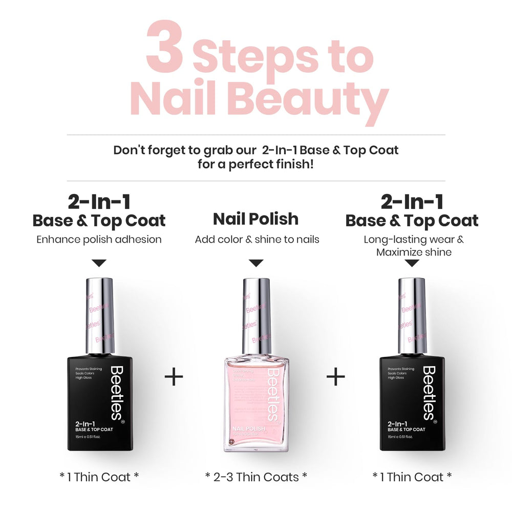 Beetles Nail Strengthener: secado rápido en 1–2 minutos, sin lámpara.