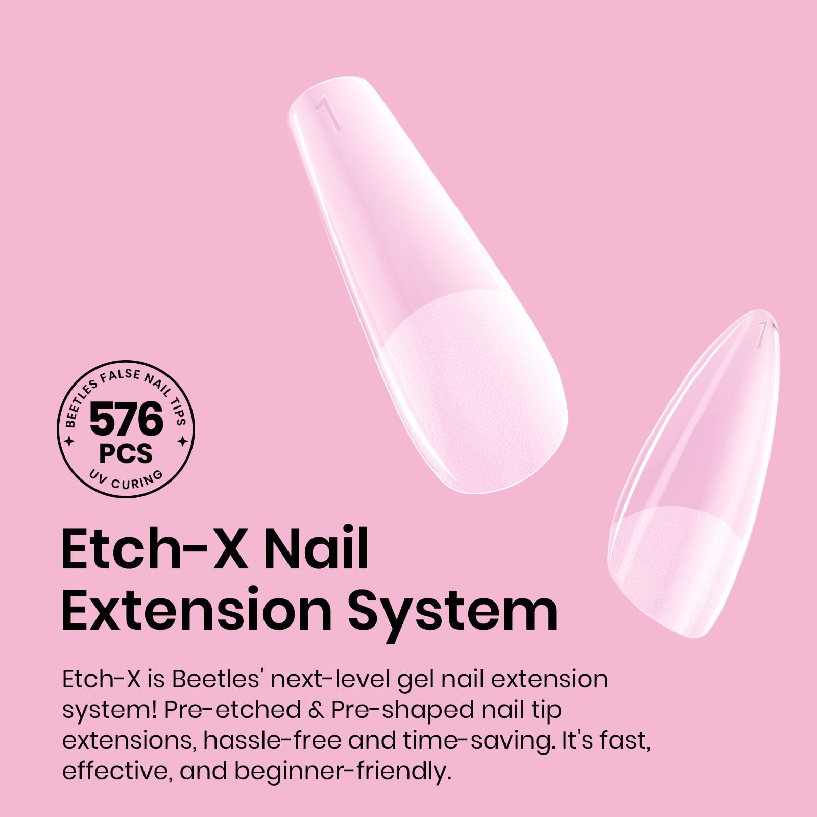 Beetles nail tips swatch grid for color and style testing