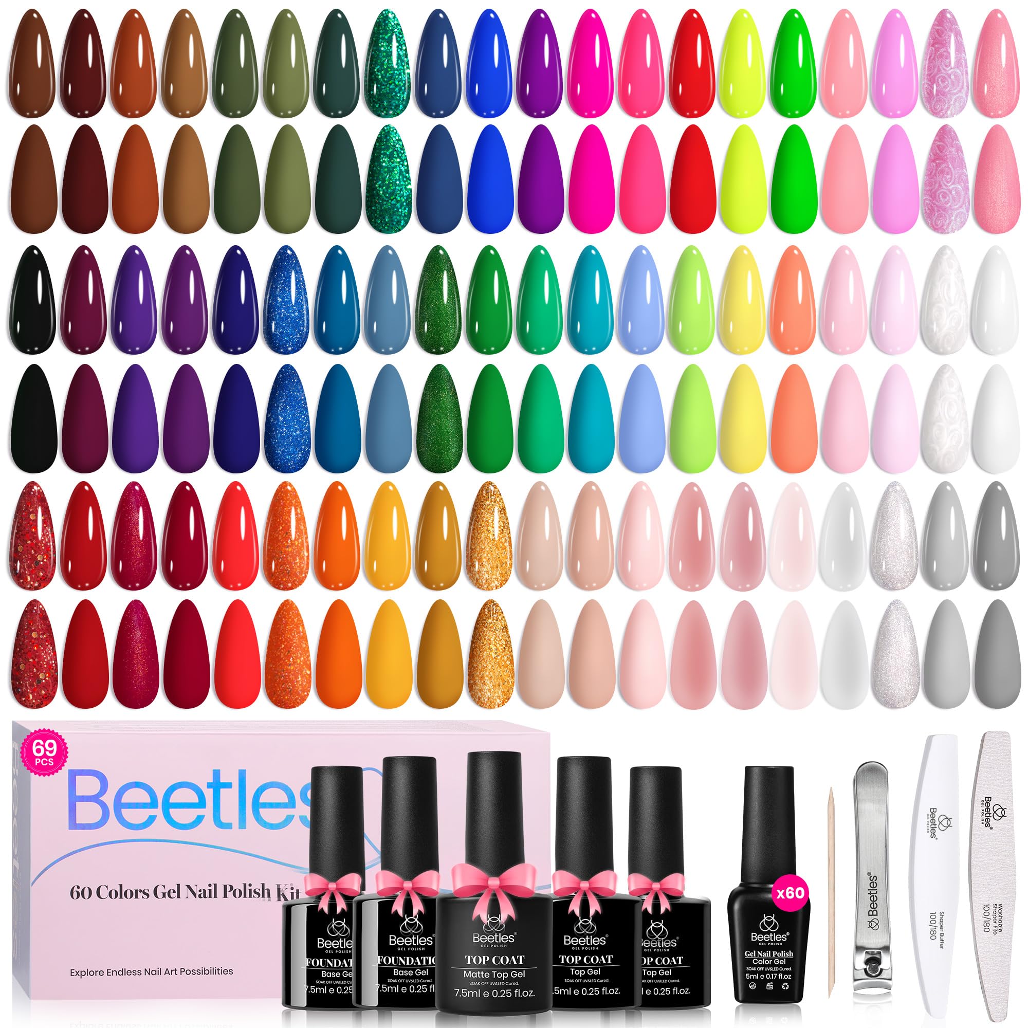 Beetles Nail Tools included for easy at‑home manicure.