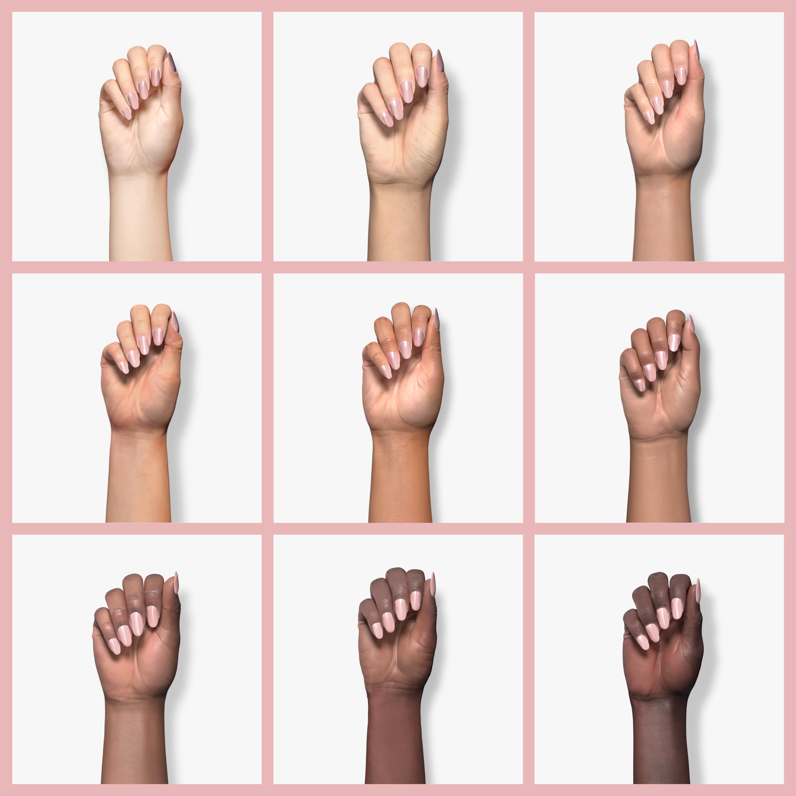 Beetles nails dusty mauve ready mani for DIY gel manicure at home.