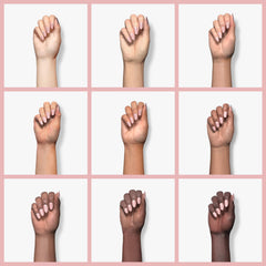 Beetles nails dusty mauve ready mani for DIY gel manicure at home.