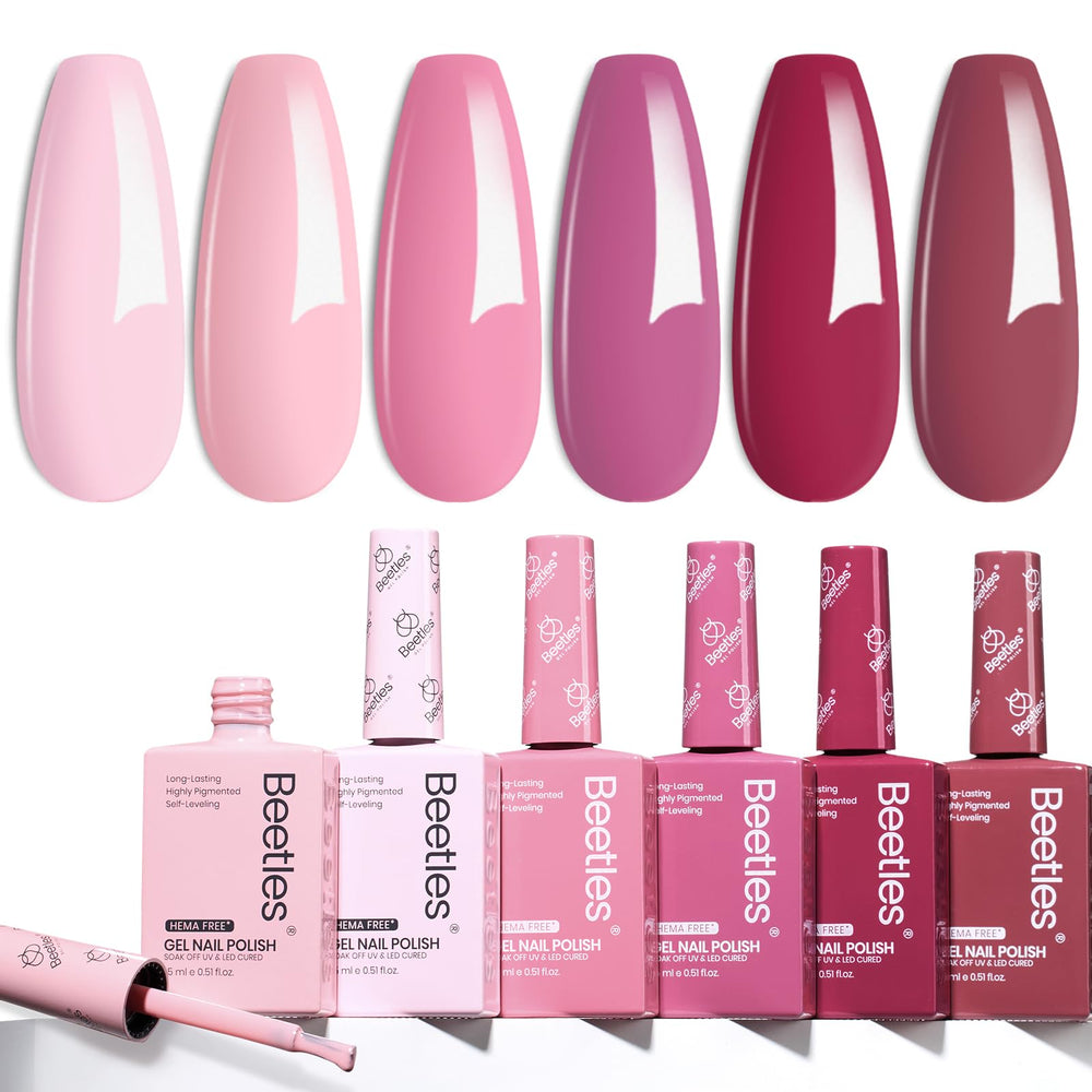 Beetles nails with salon-ready soft pink shine for refined manicures