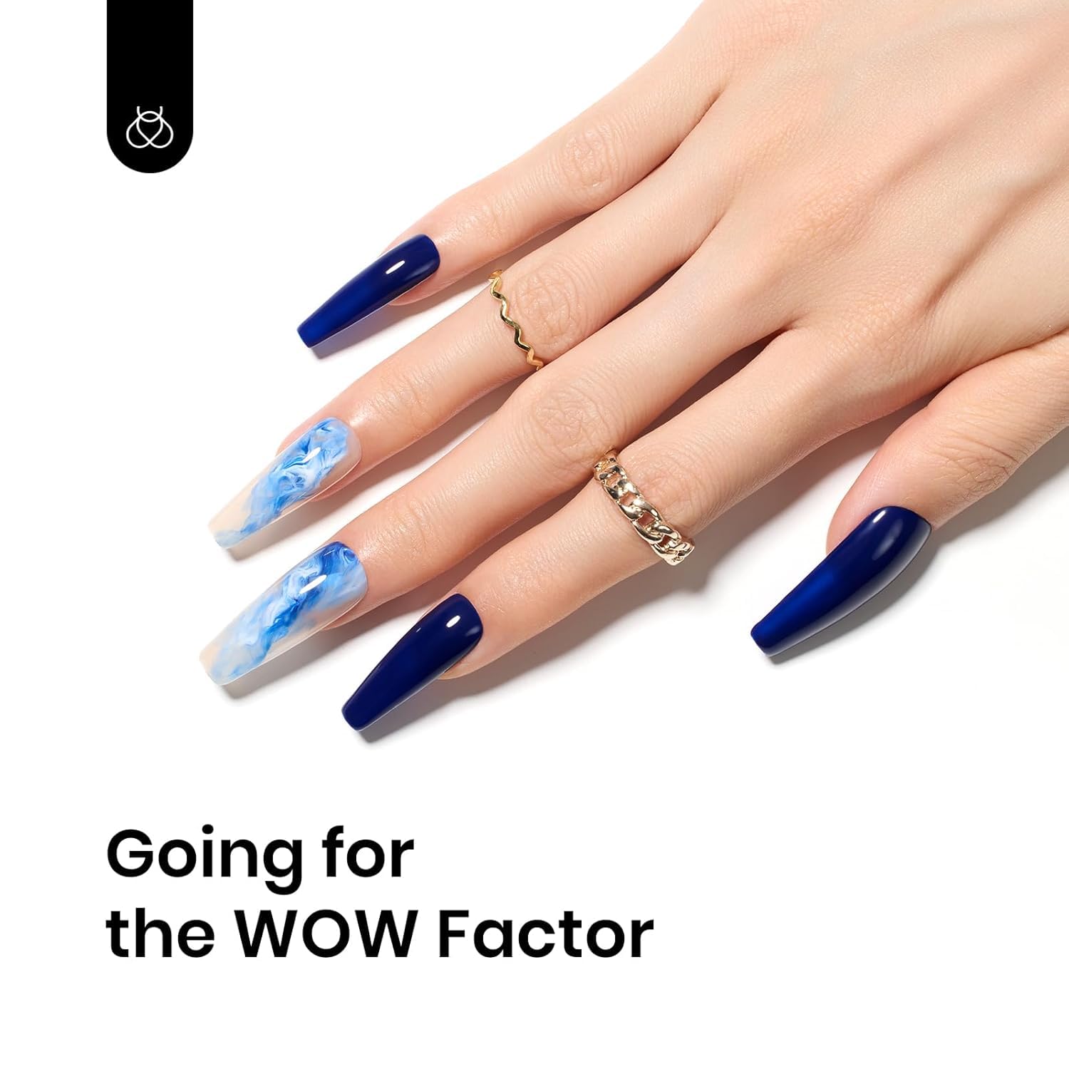 Beetles Navy Blue manicure finish delivers glossy, deep blue shine