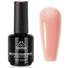 Beetles Nude Base Gel: botella para base nude duradera y protección de uñas.