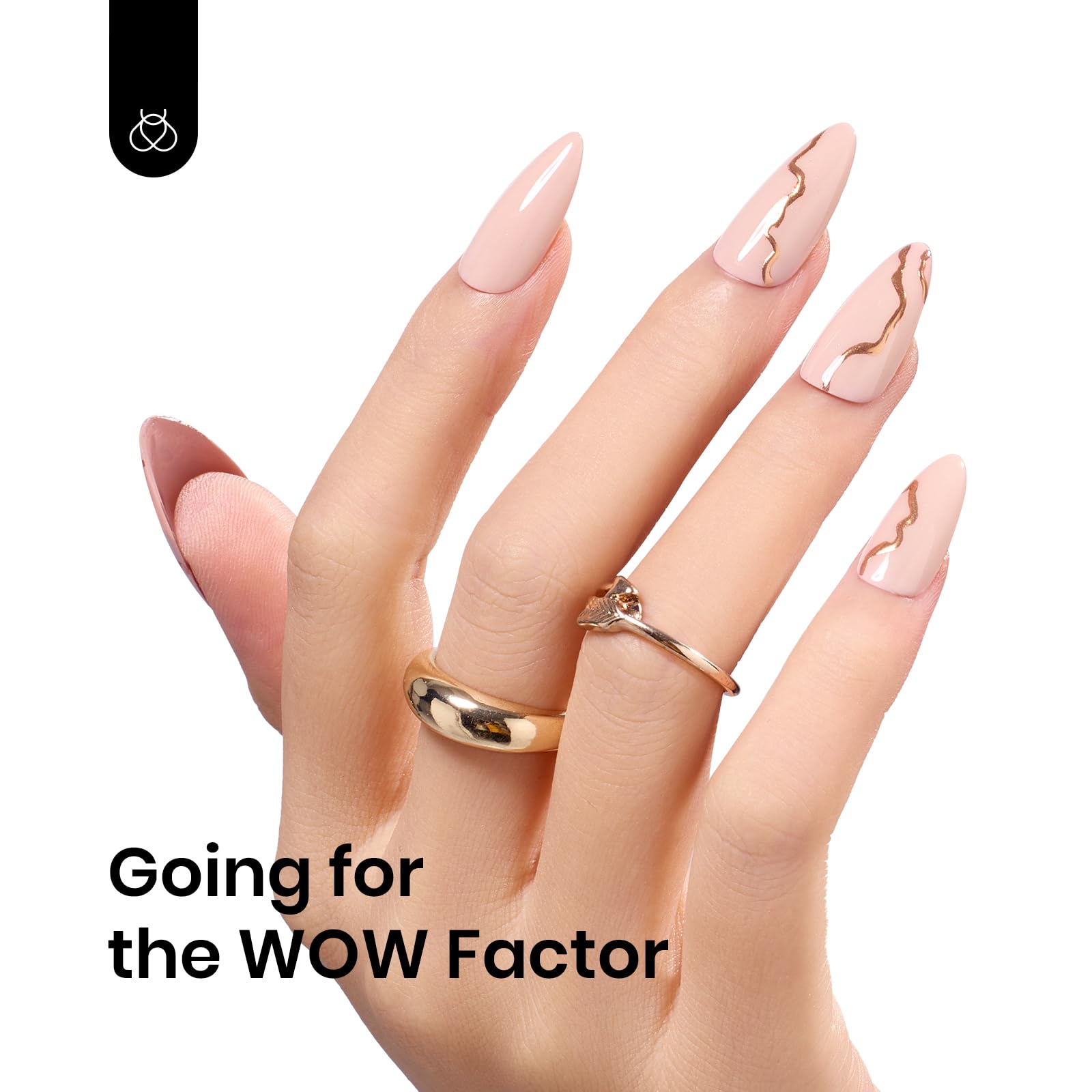 Beetles Nude Gel Polish Hazelnut Milk nails after cure with glossy shine