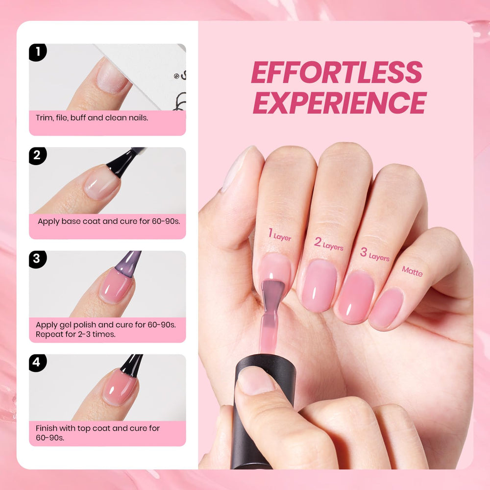 Beetles Nude Pink Gel Nail Polish gloss-finish radiates long-lasting shine on natural nails.