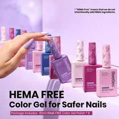 Beetles pastel color swatches arranged for coordinated nail art inspiration.