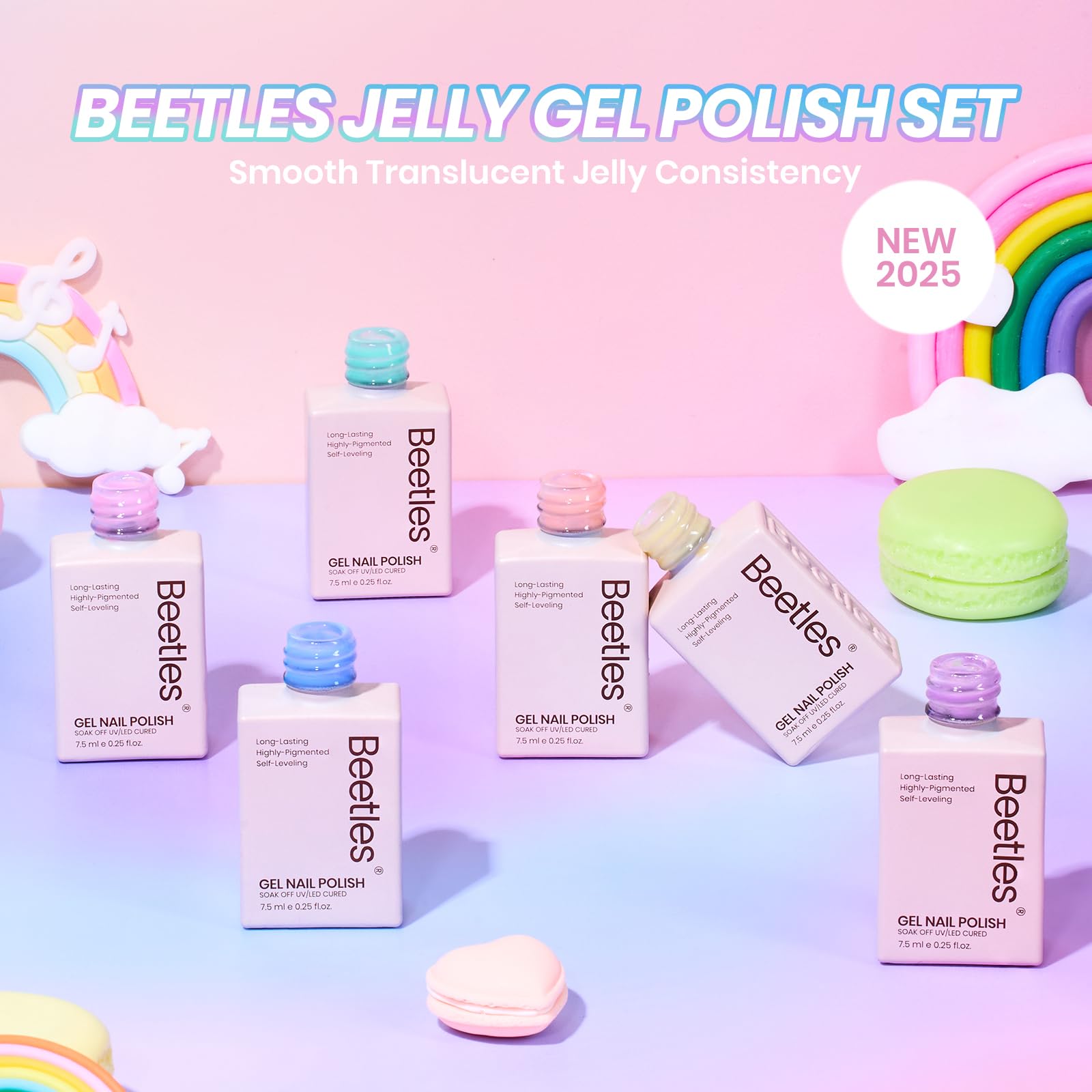 Beetles Pastel Gel verde: acabado suave para combinaciones frescas.