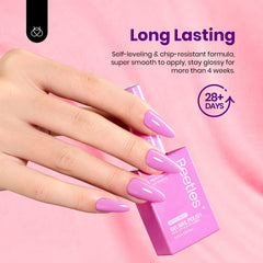 Beetles Gel Polish, duración de 21+ días con aplicación adecuada.