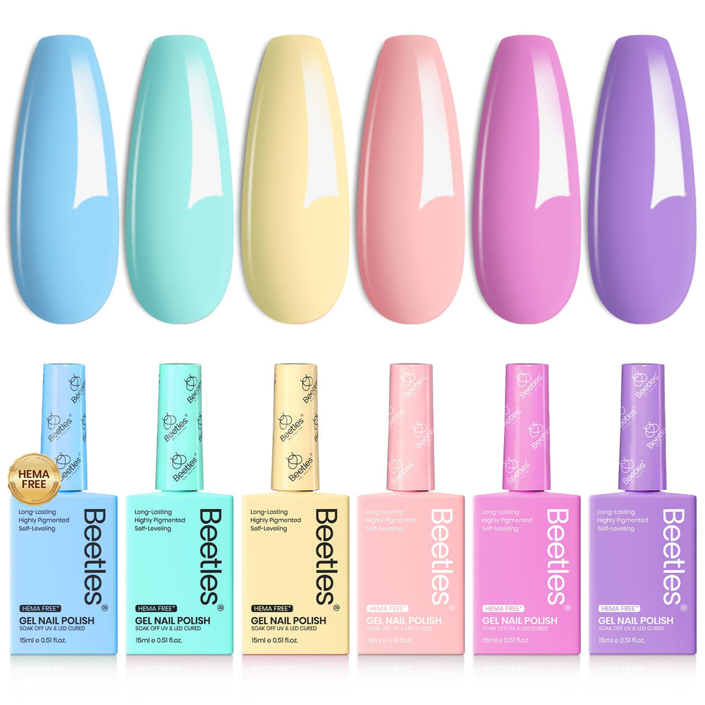 Beetles Gel Polish Fairy Tale Dream, frascos coloridos para un look pastel suave.
