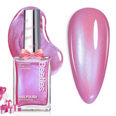 Beetles Pearl Pink Rosy Dream bottle shows a quick-dry formula for at-home manicures.