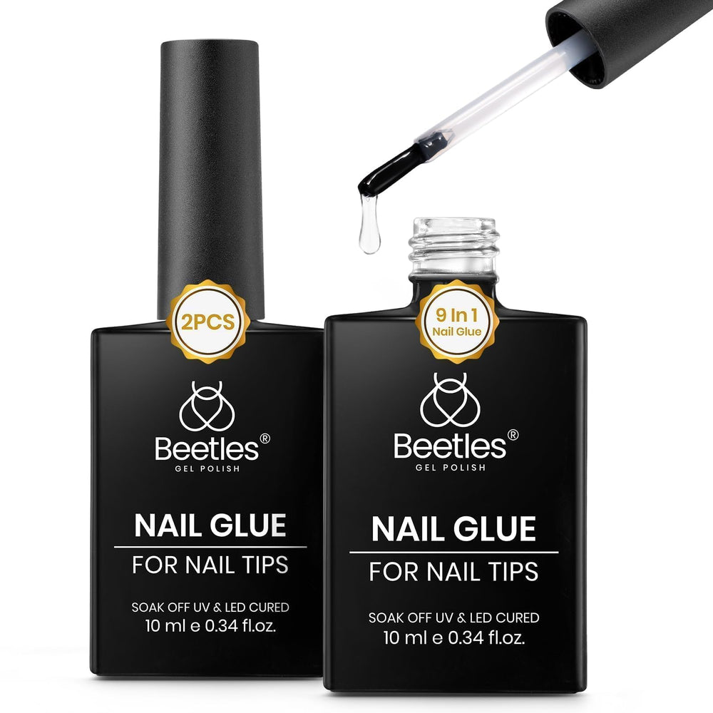 Beetles 9 en 1 pegamento para uñas y tips con fijación duradera