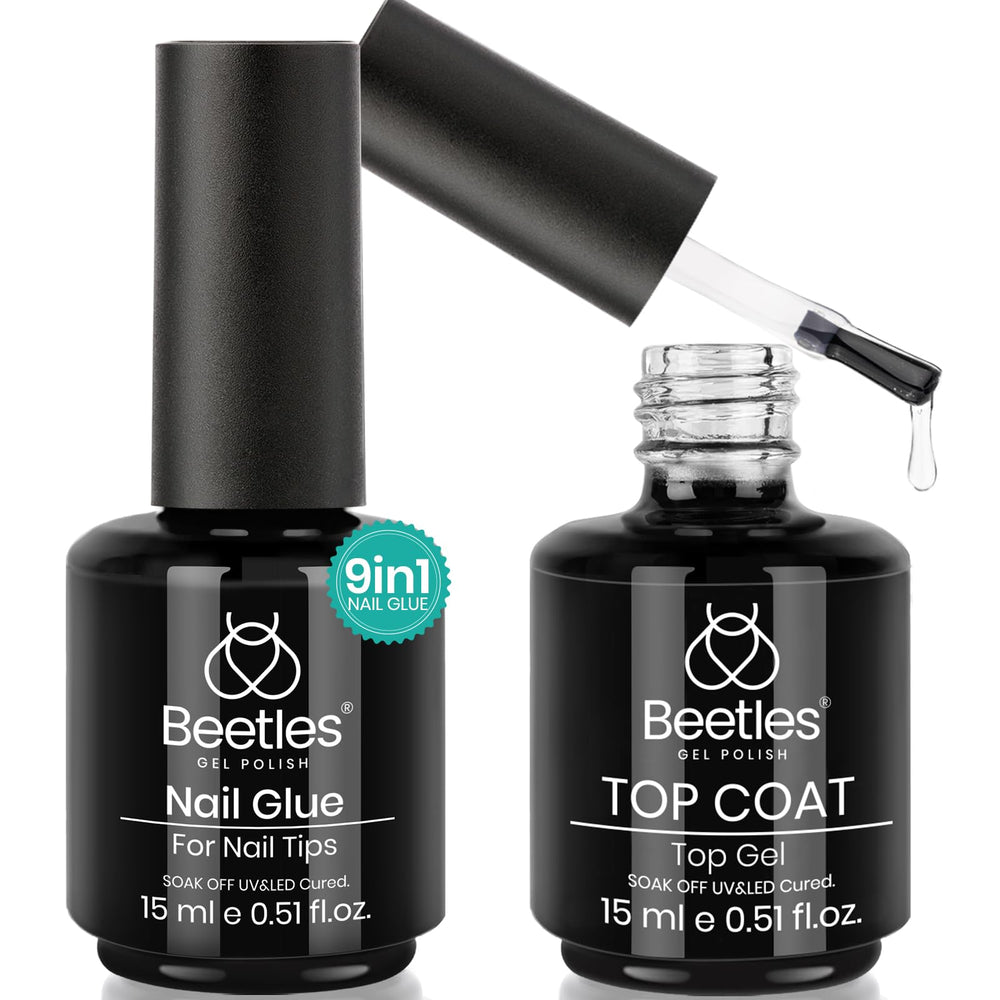 Beetles pegamento gel uñas 15ml, fijación suave para extensiones